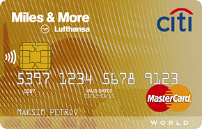 Ситибанк — Карта «Miles & More Premium» MasterCard World Premium рубли