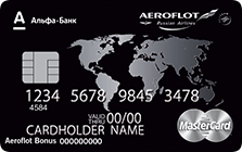 Альфа-Банк — Карта «Aeroflot» MasterCard World Black Edition рубли