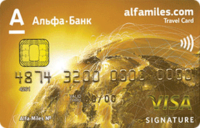 Альфа-Банк — Карта «Alfa-Miles» Visa Signature Light доллары