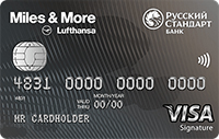 Банк Русский стандарт - Карта «Miles&More» Visa Signature Debit Card рубли