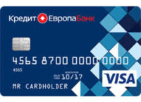 Кредит Европа банк — Карта «CASH CARD» VISA Classic, доллары