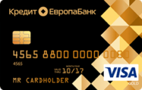 Кредит Европа банк — Карта «CASH CARD» VISA Gold, доллары